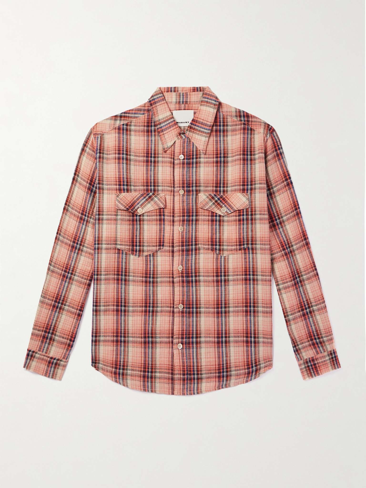 Lydian Checked Cotton and Linen-Blend Shirt - 1