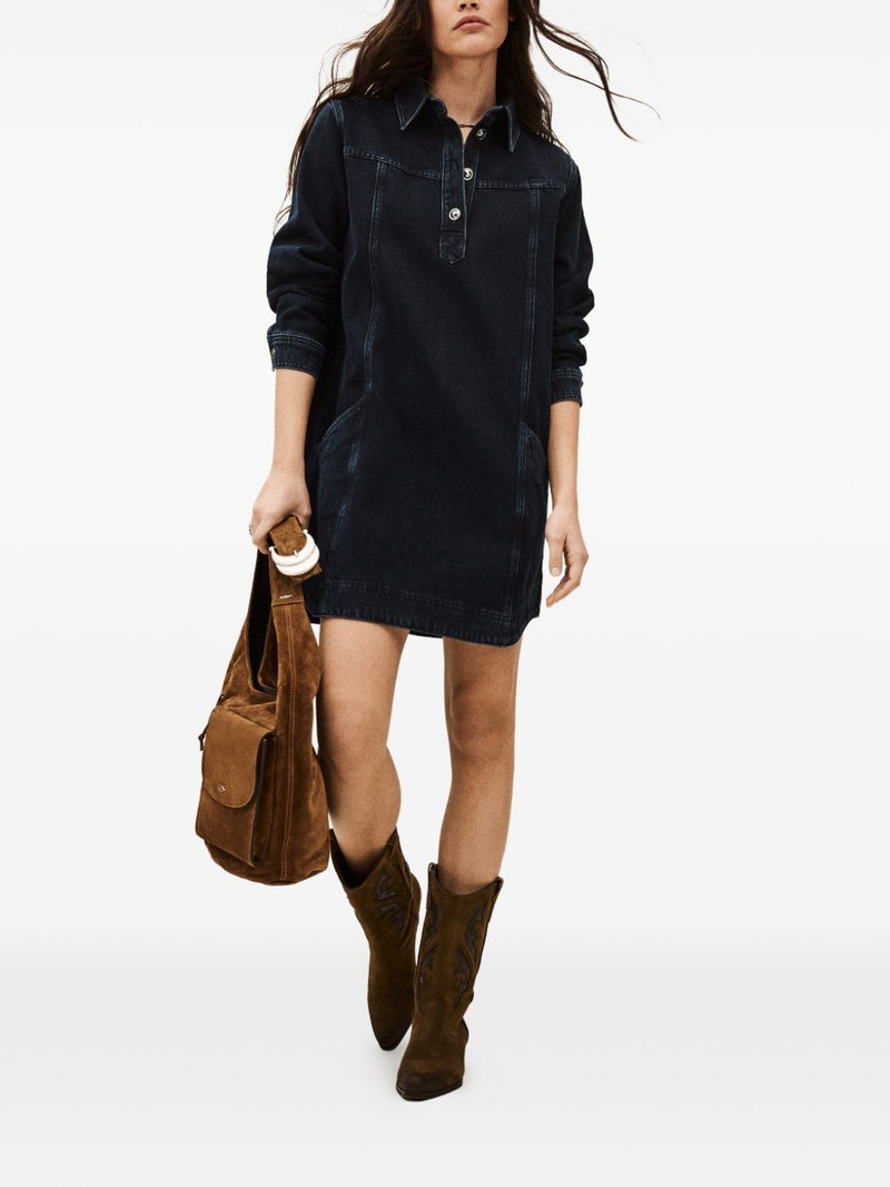 ba&sh Tona button-collar denim dress outlook