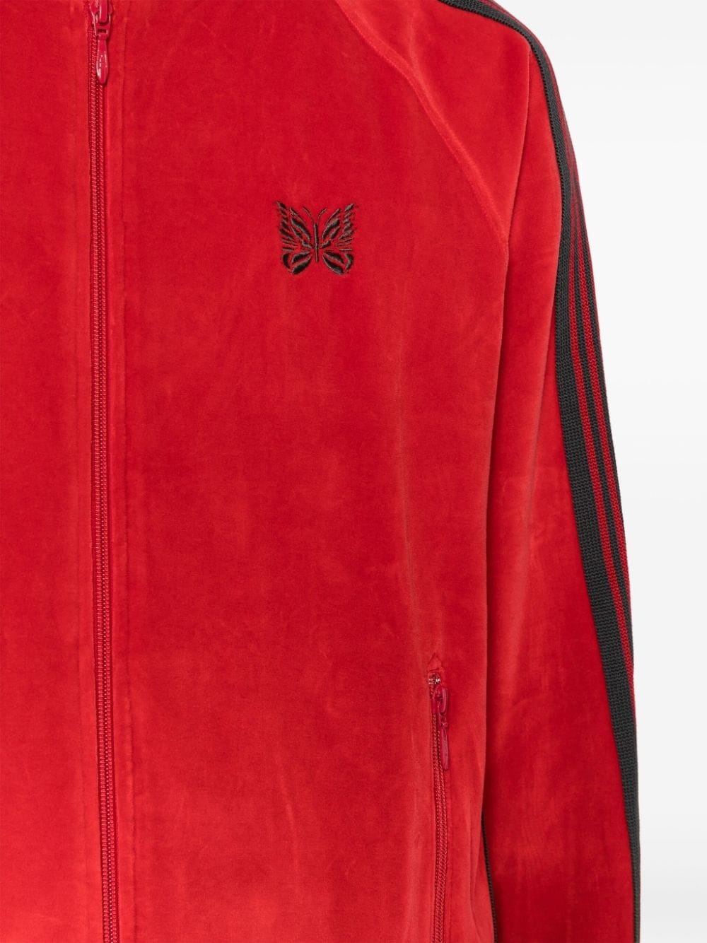 zip-up velour track jacket - 5
