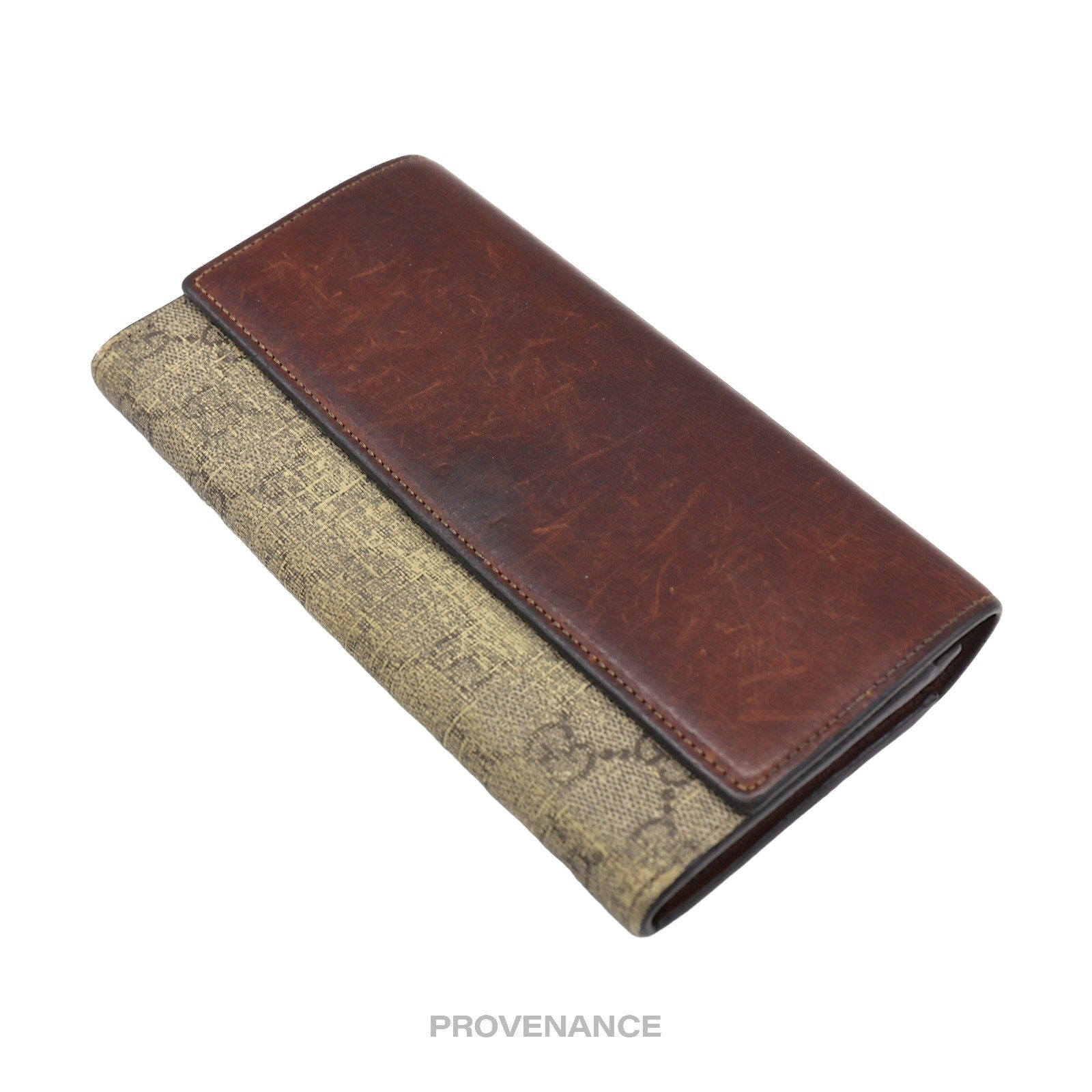 Gucci Snap Long Wallet - GG Supreme Brown - 4