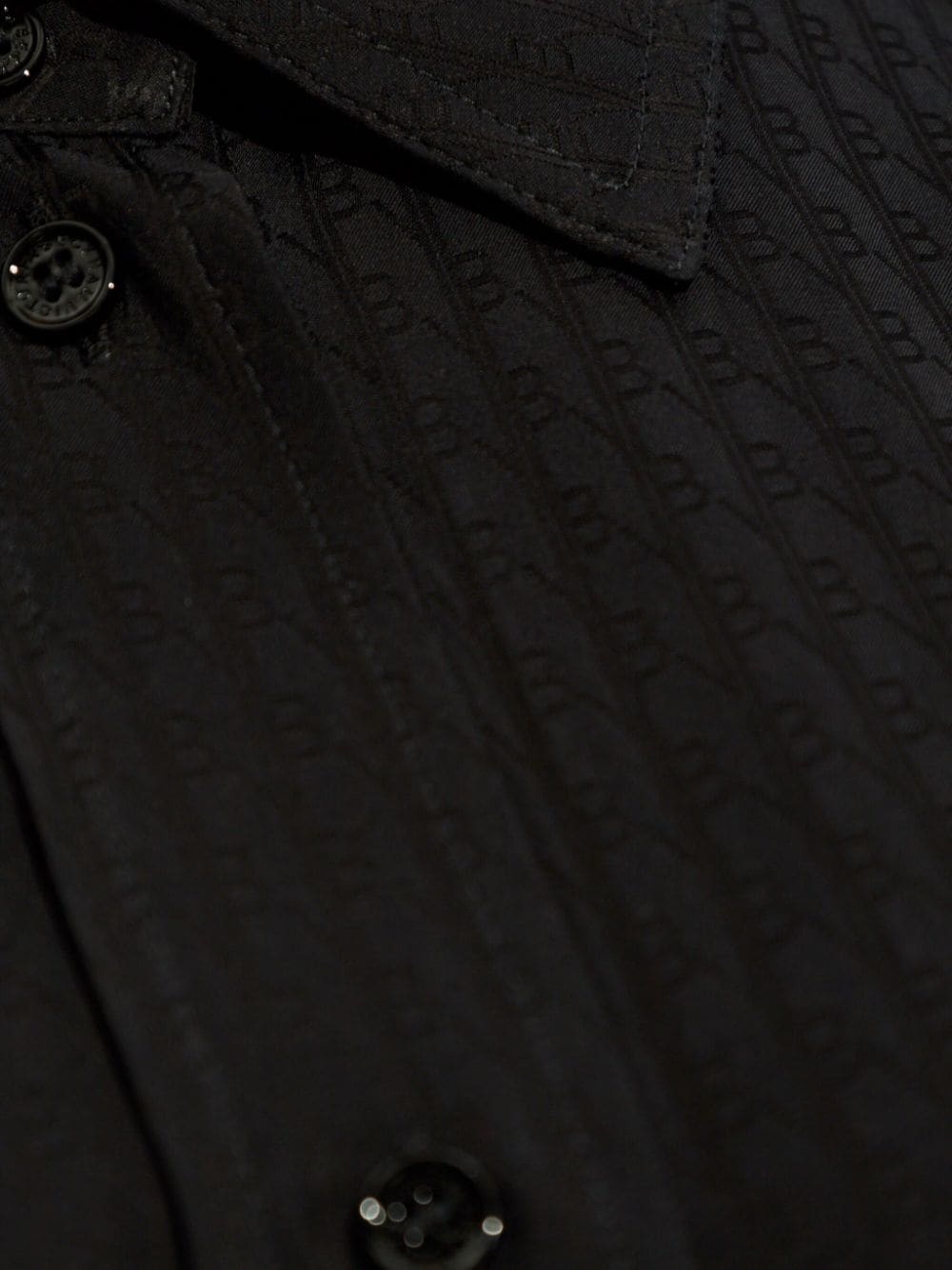 monogram-pattern button-down shirt - 5
