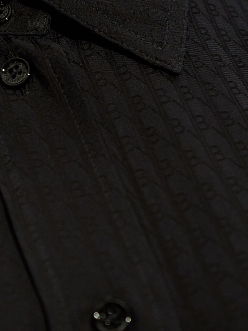 monogram-pattern button-down shirt 5