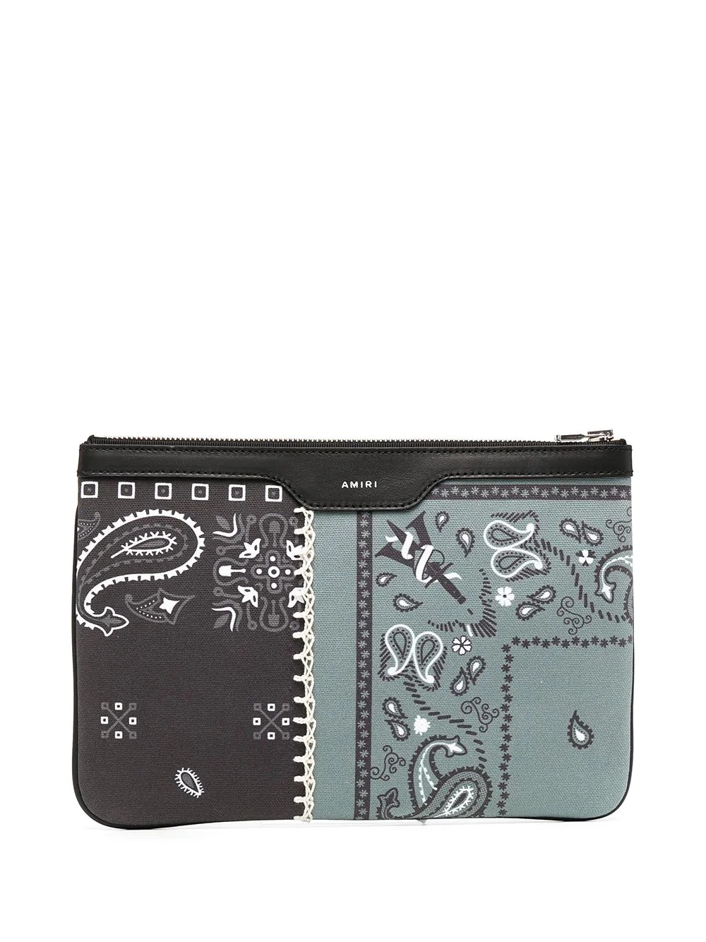 paisley print clutch bag - 1