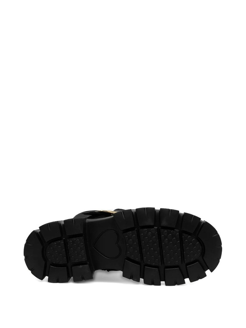 Moschino buckle knee-high boots outlook
