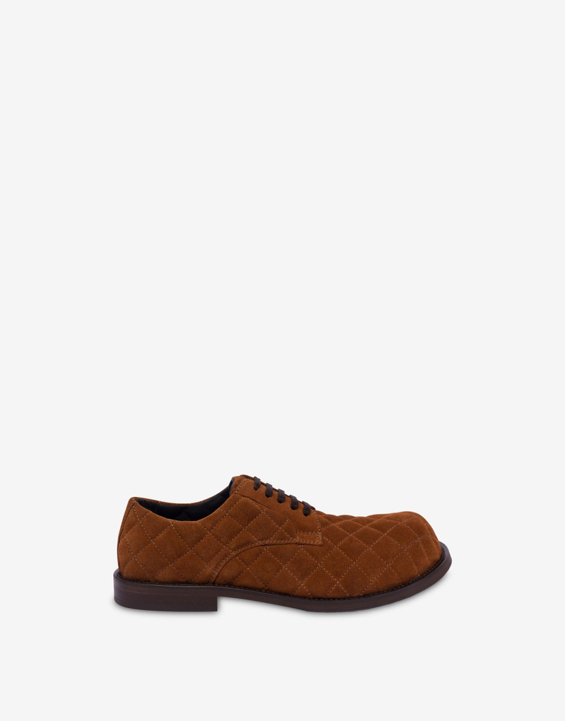 QUILTED SUEDE DERBY 1
