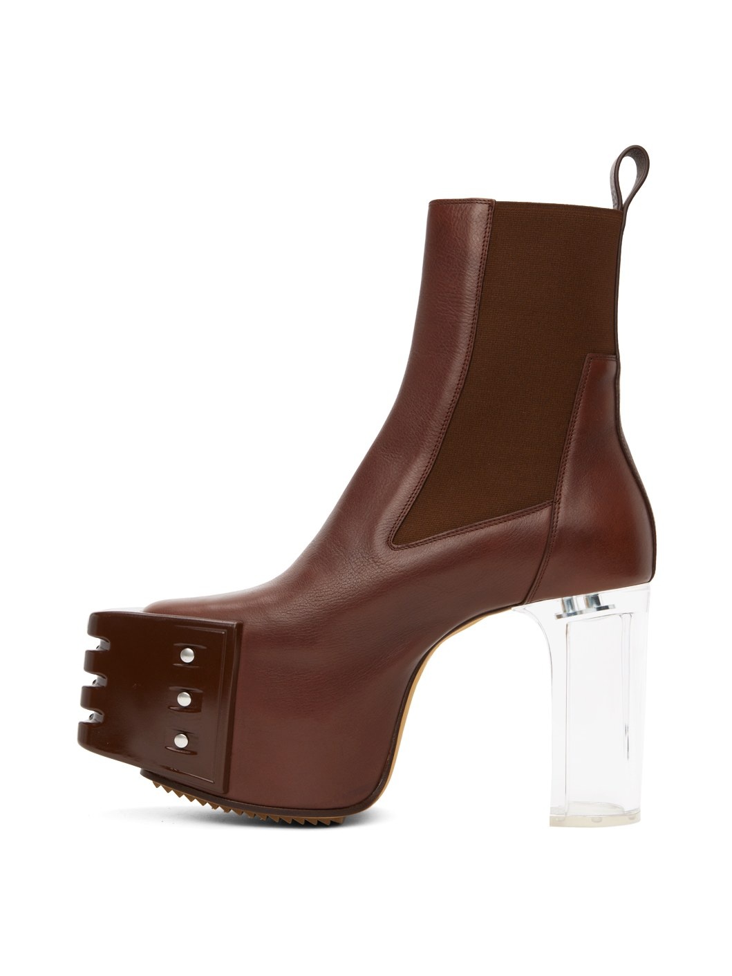 Brown Grilled Platforms 45 Chelsea Boots - 3