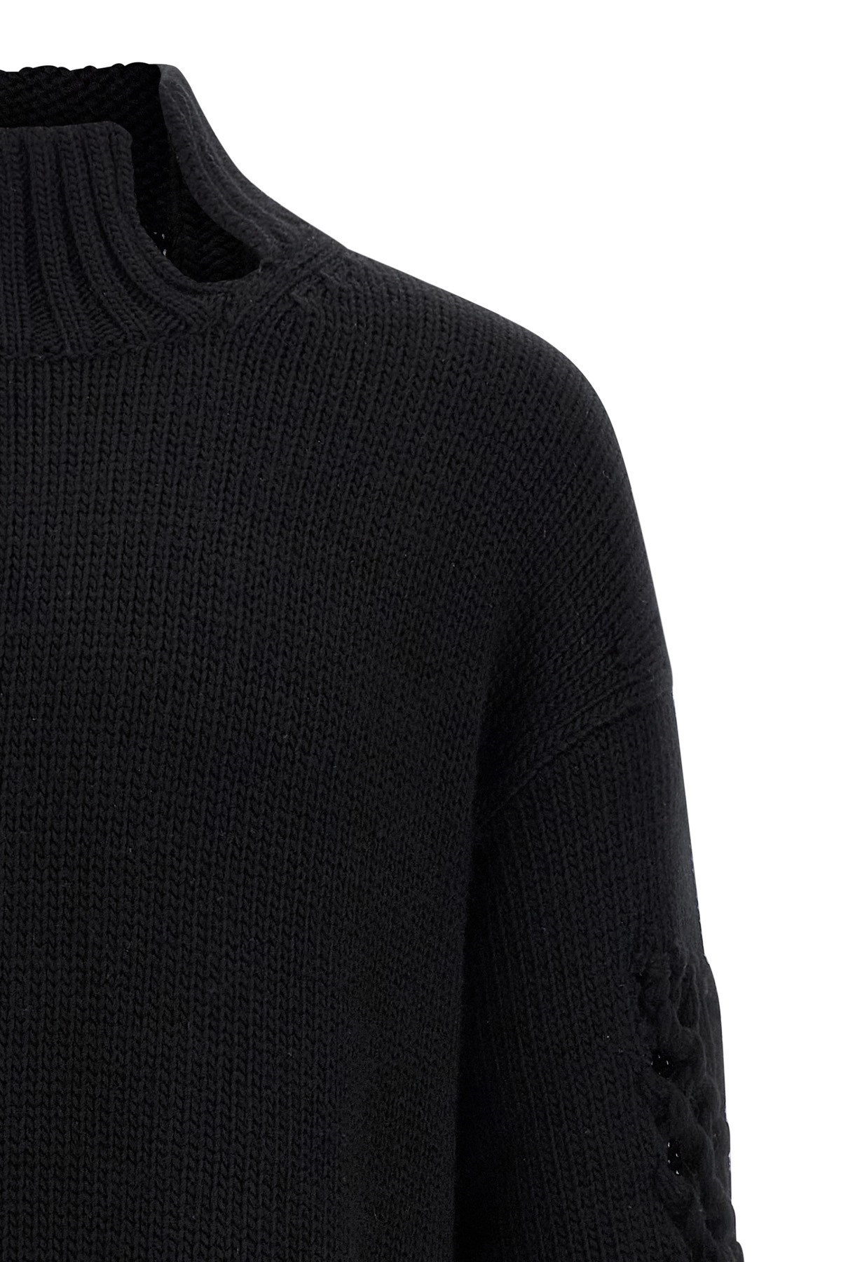 Macramé insert sweater - 3