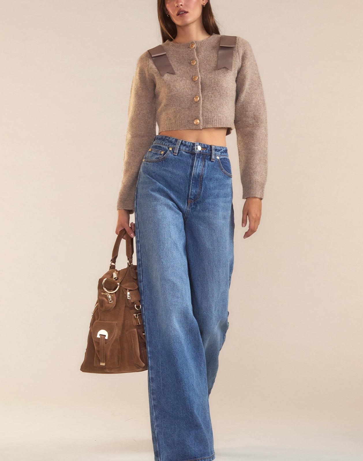 Ivy Cropped Wool Cardigan - 5