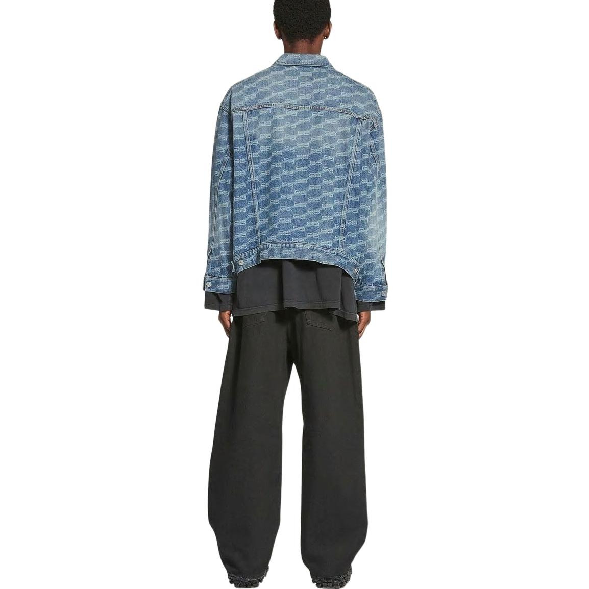 Balenciaga BB Monogram Large Fit Jacket 'Blue' 675208TMW374437 - 3