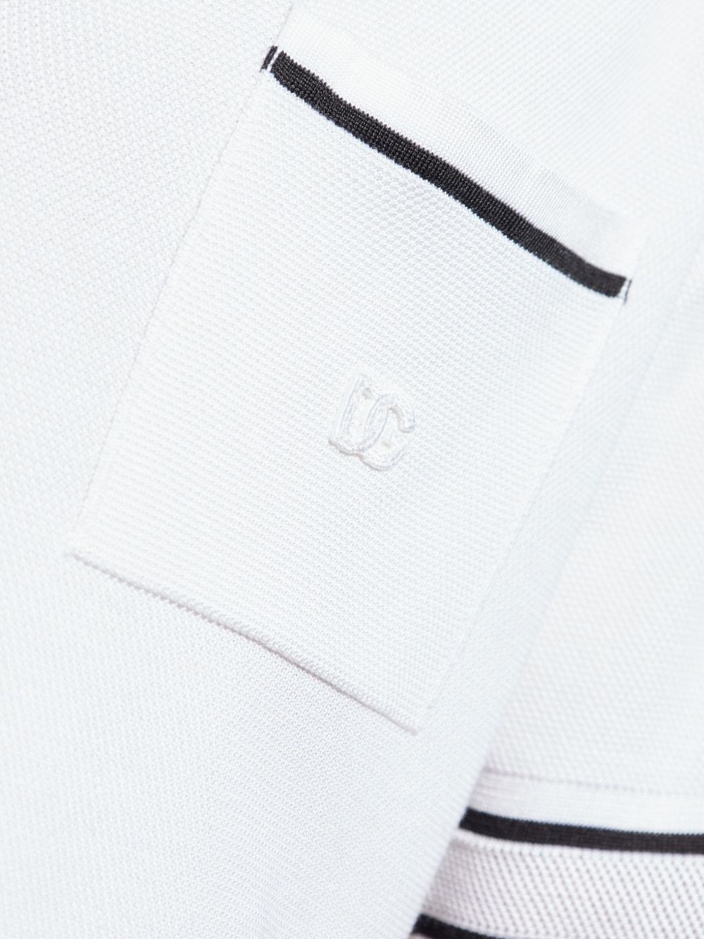 striped-trim polo-neck top - 5