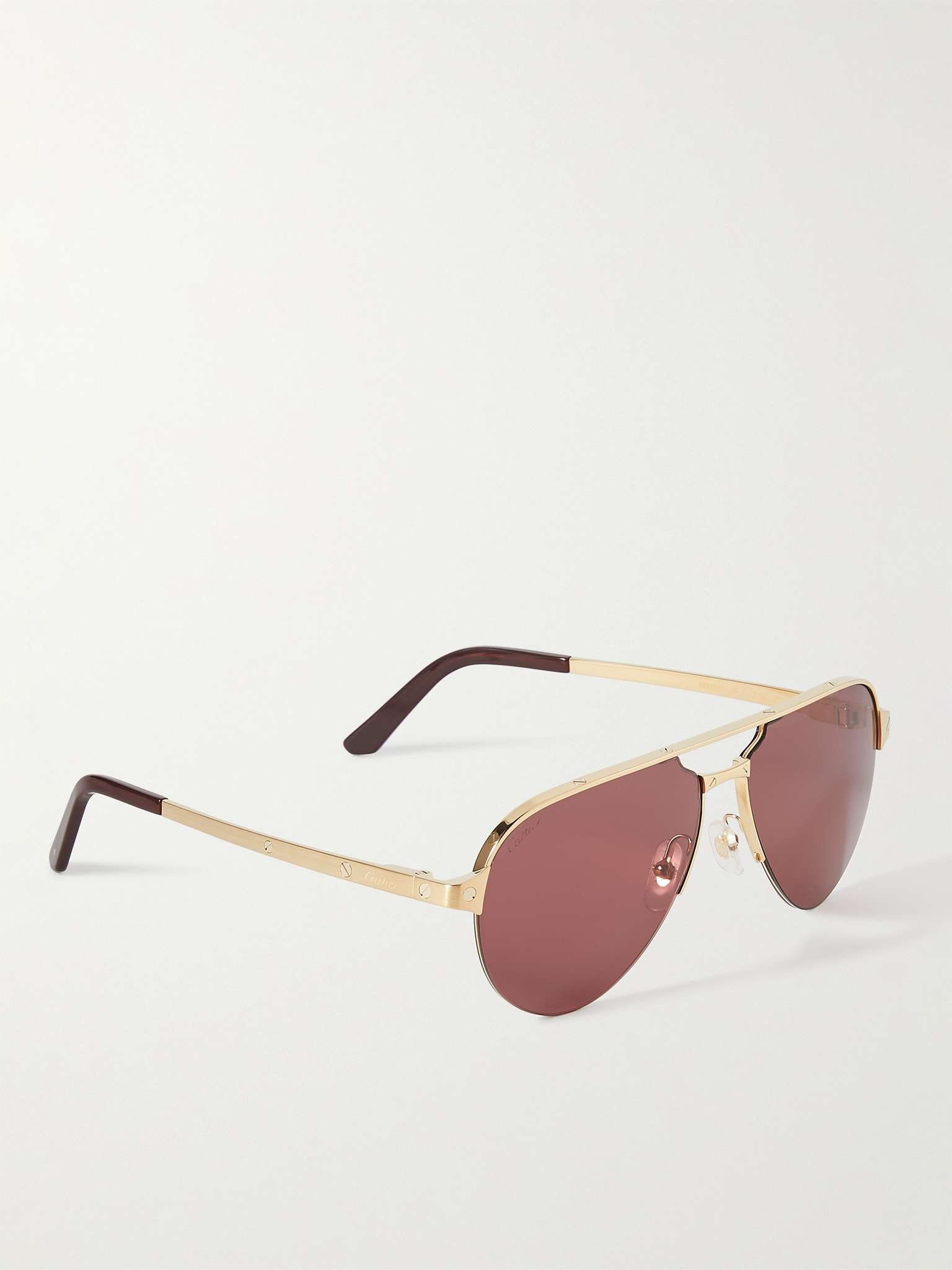 Aviator-Style Gold-Tone and Acetate Sunglasses - 3