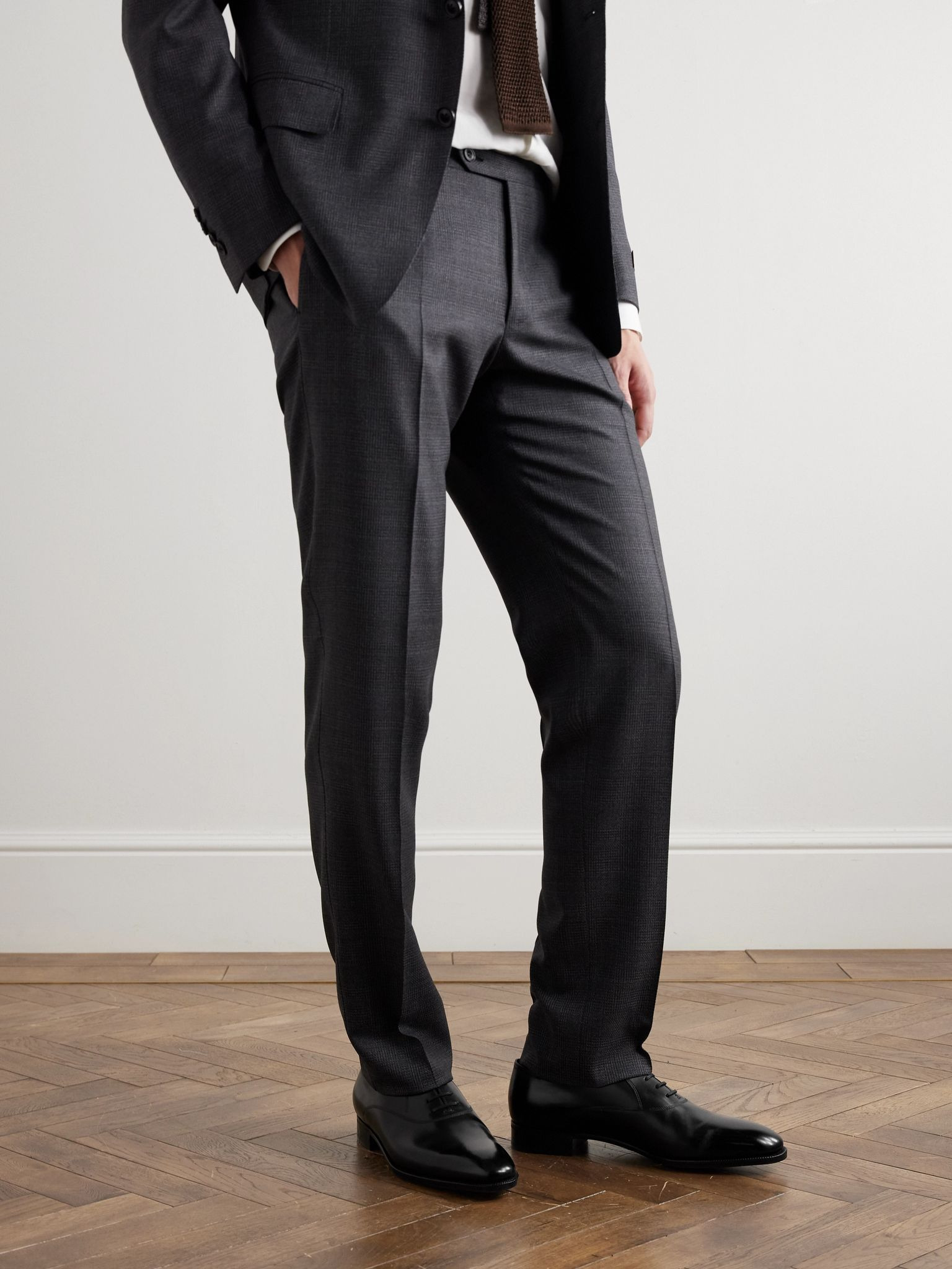 Luke Glossed-Leather Oxford Shoes Black - 2