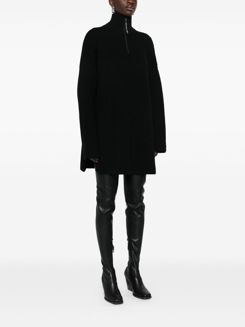 logo-appliqué ribbed jumper 3