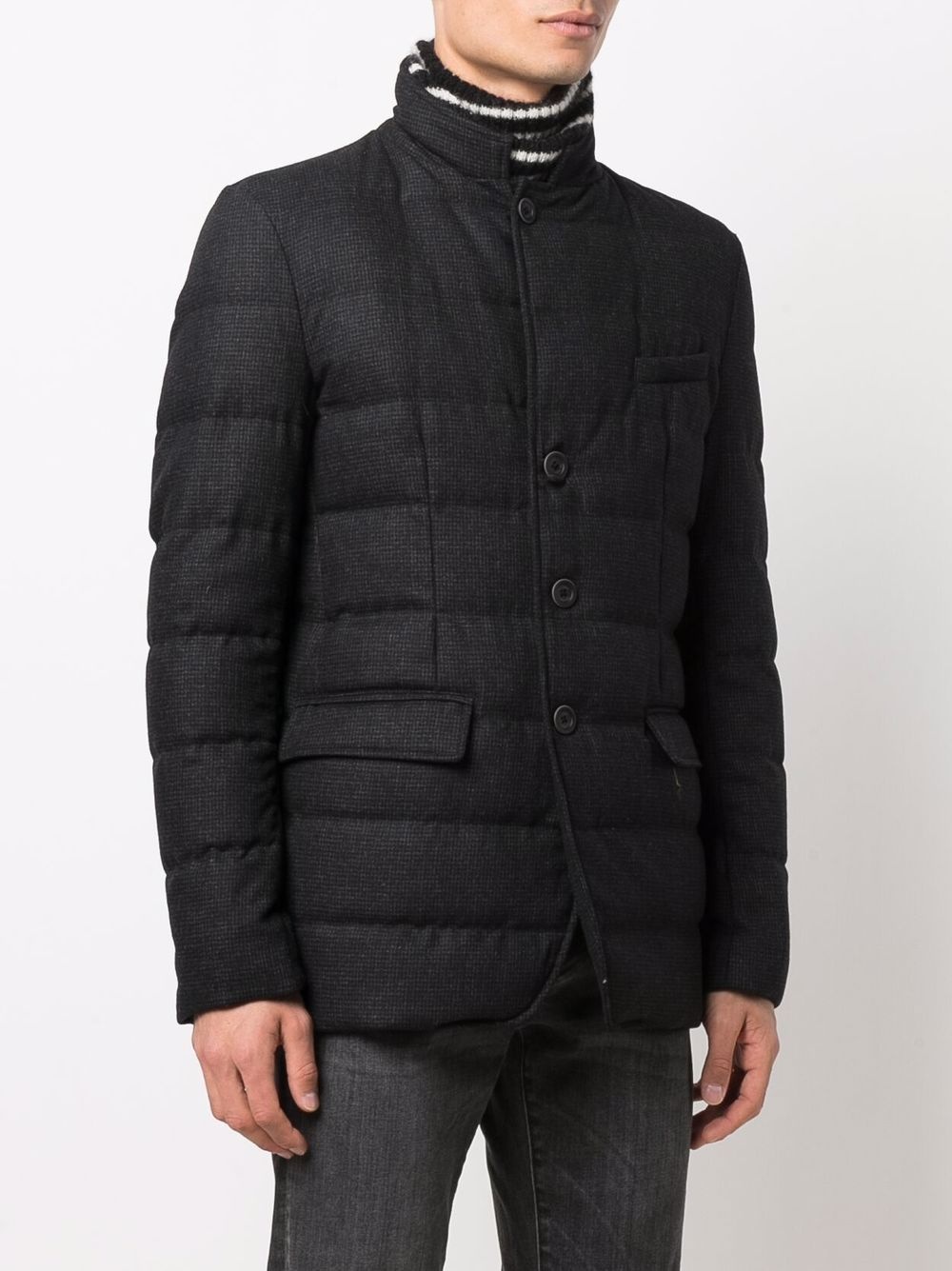 padded down single-breasted jacket - 3