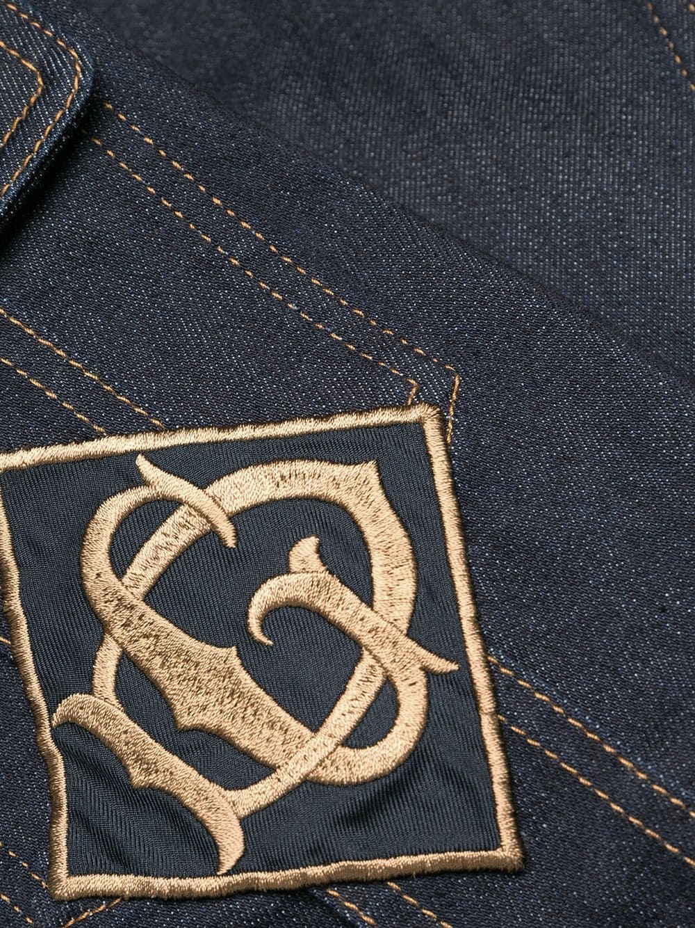 logo patch denim jacket - 7