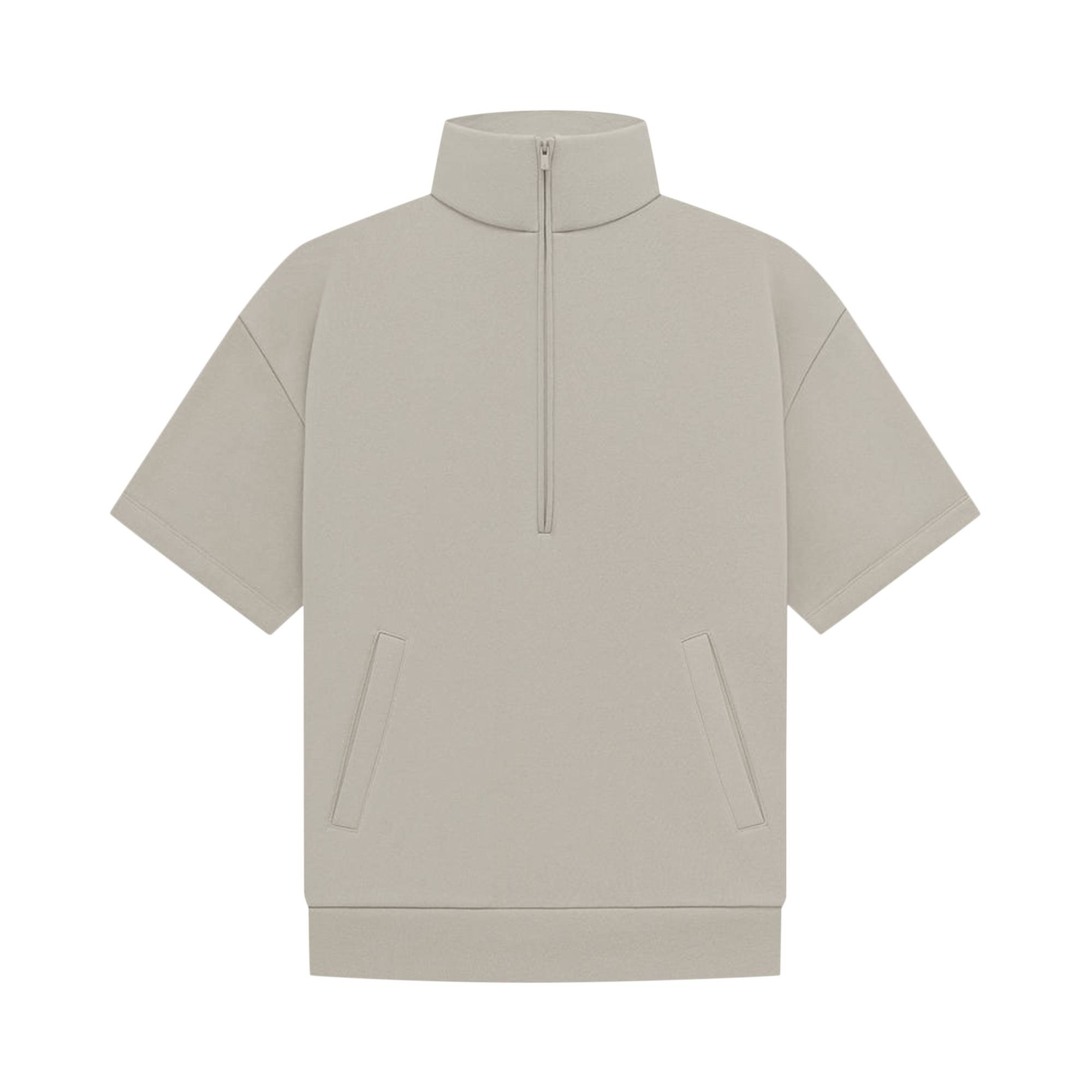 Fear of God Essentials Half Zip 3/4 Sleeve Shirt 'Seal' - 1