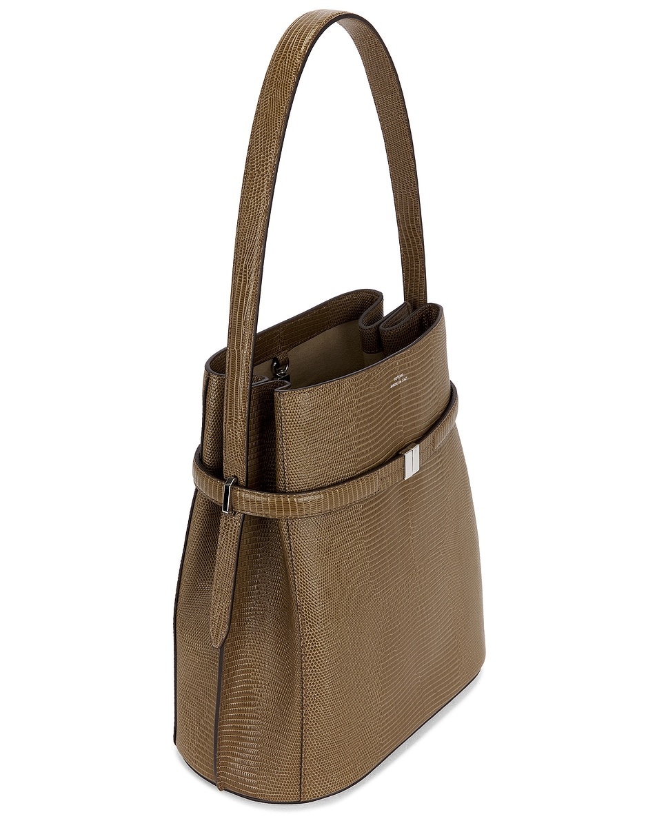 Belted Lizard Embossed Bucket Bag - 4