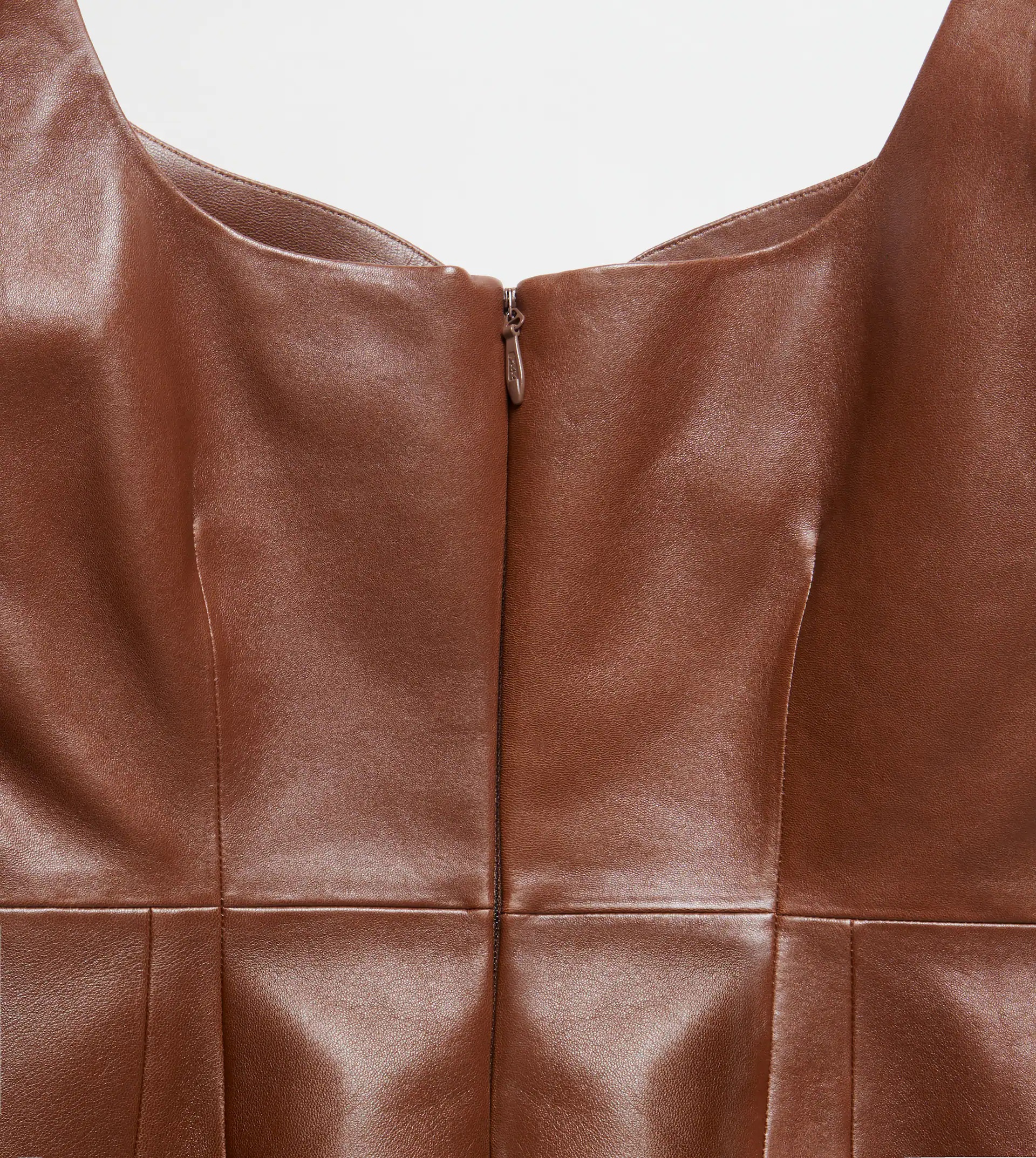 TOP IN LEATHER - BROWN - 5