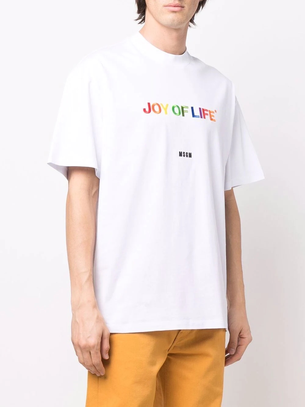 embroidered-slogan logo T-shirt - 3