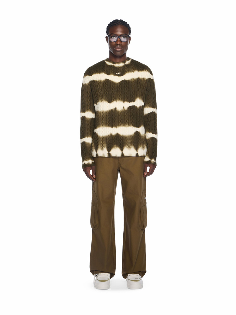 Off-White Off Stamp Cable Knit Crewneck outlook