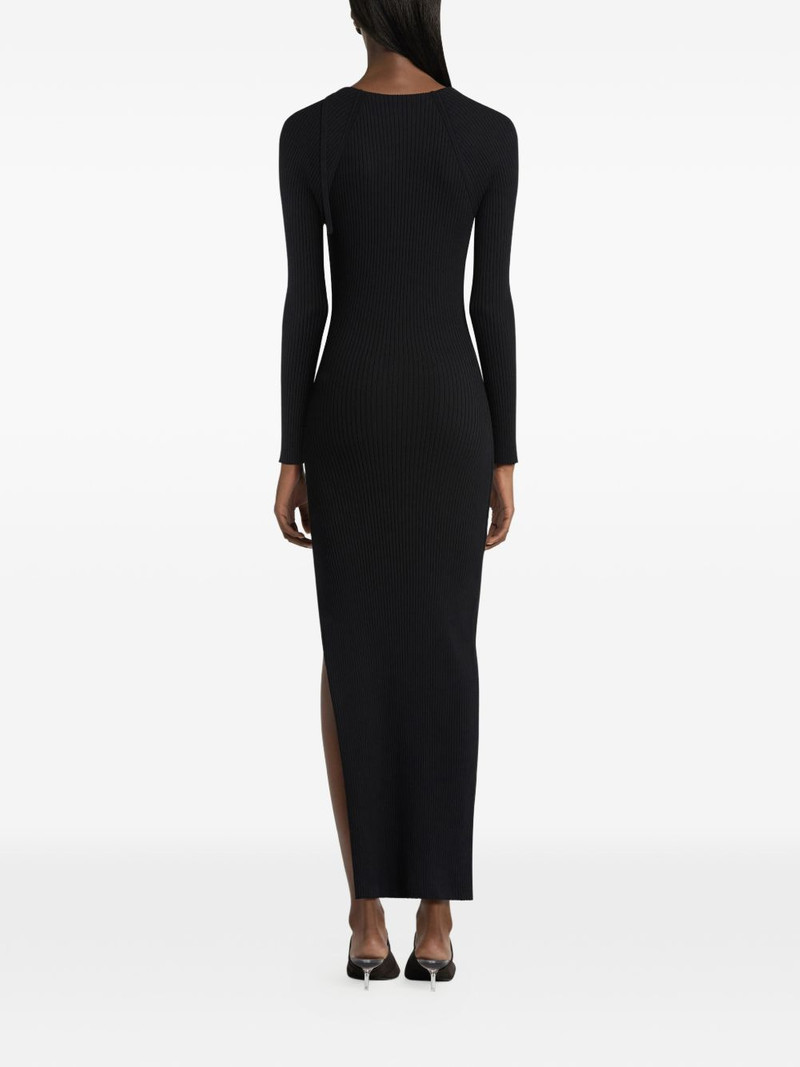 cut-out ribbed long dress 4