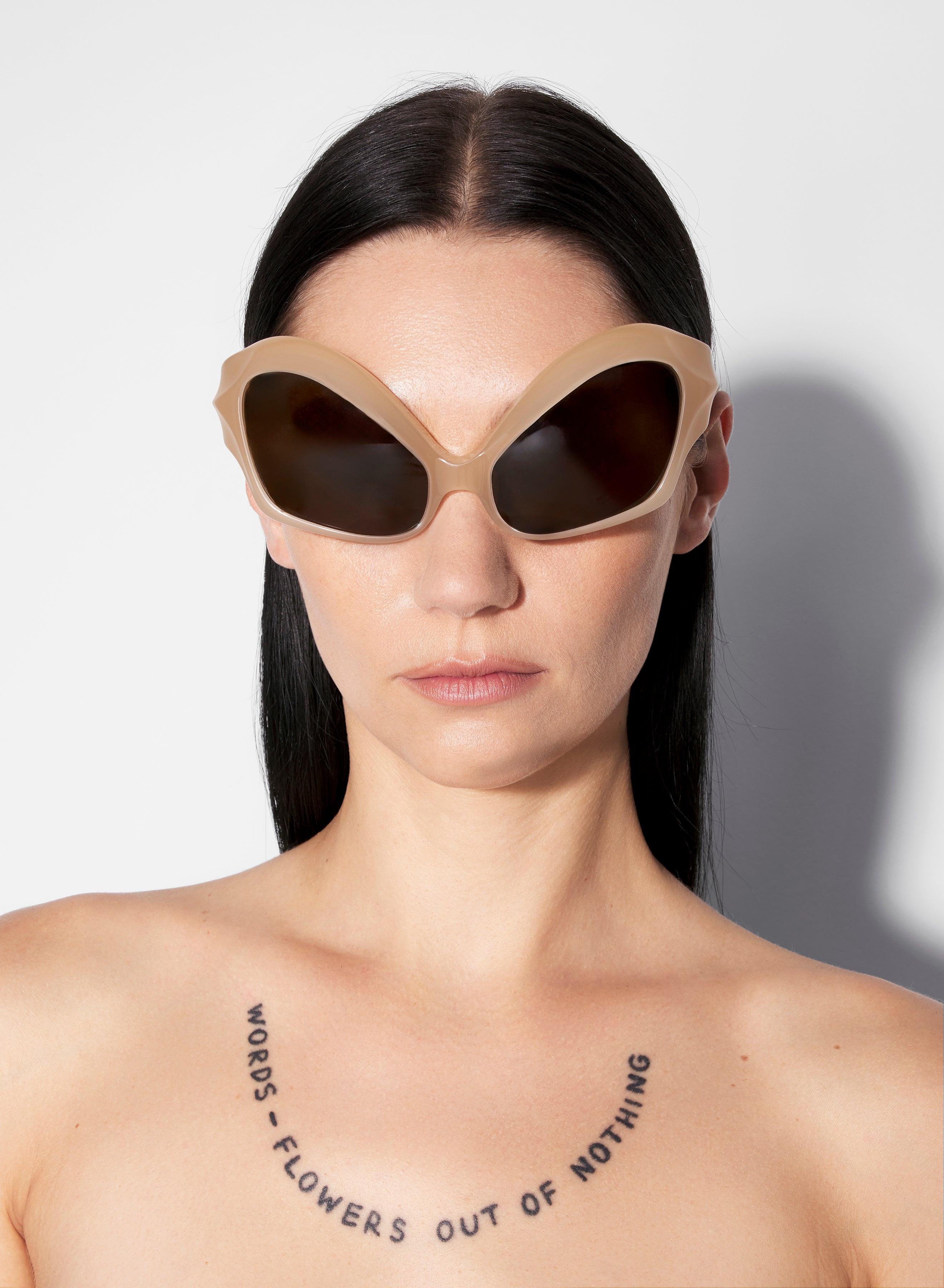 nude cat eye sunglasses - 2