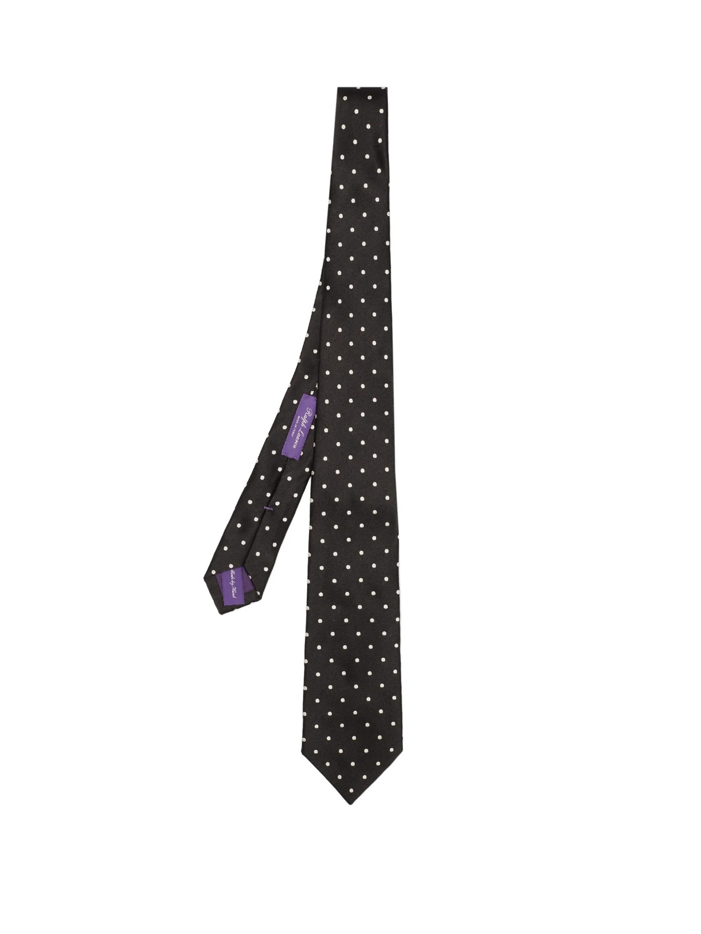 Polka-dot silk-satin tie - 1