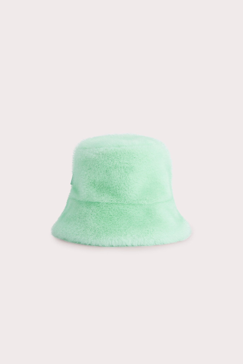 FLETCHER BUCKET HAT MINT FAUX FUR 1