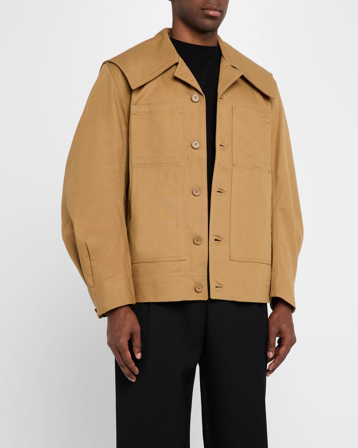 Men's Puff-Sleeve Workwear Jacket - 4