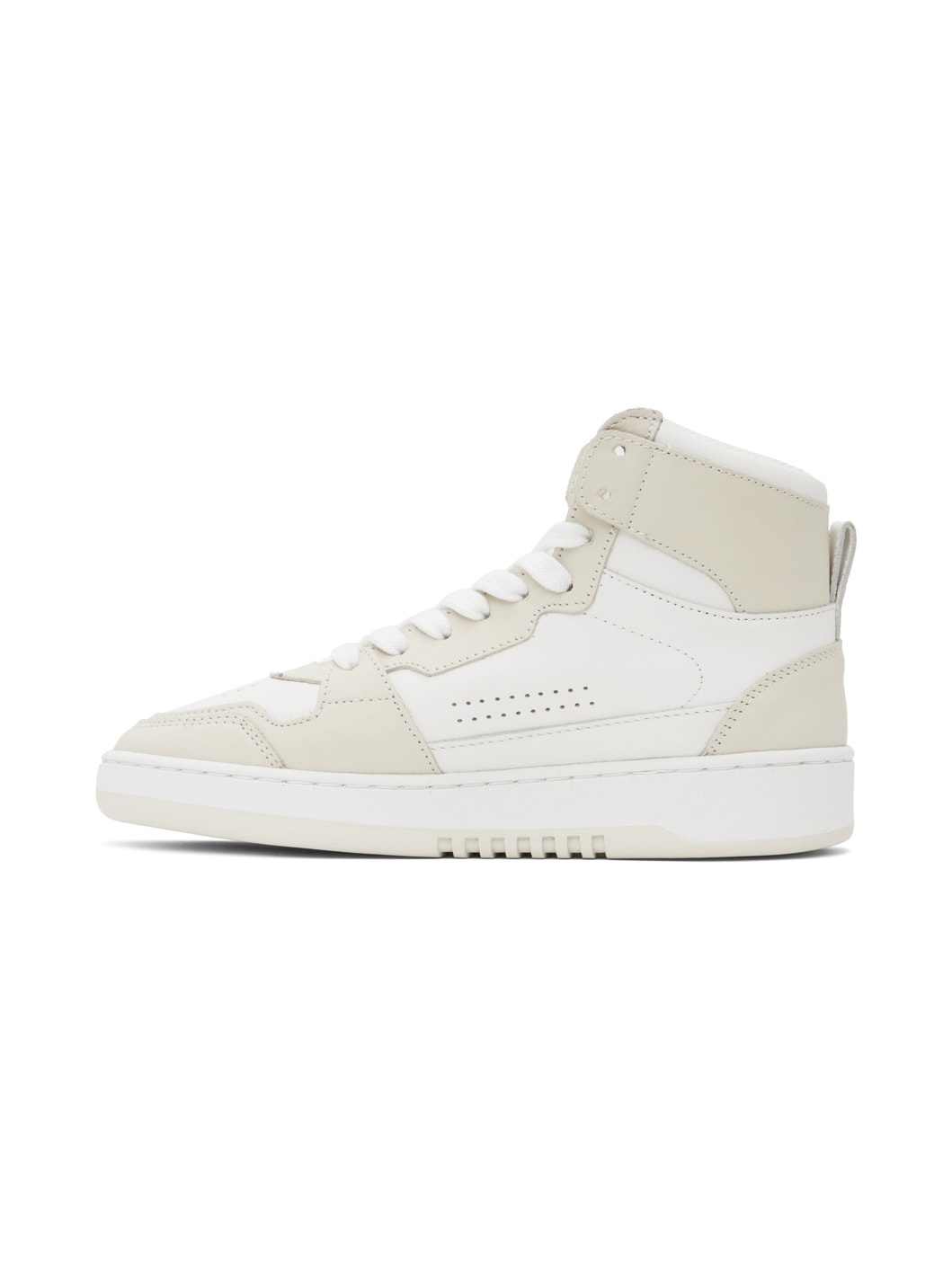Off-White & Beige Dice Hi Sneakers - 3