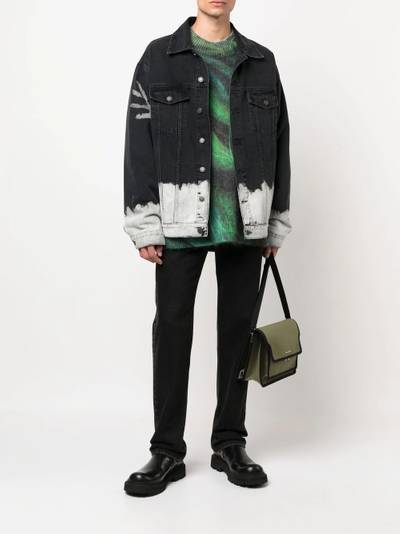 MSGM hand-paint print denim jacket outlook