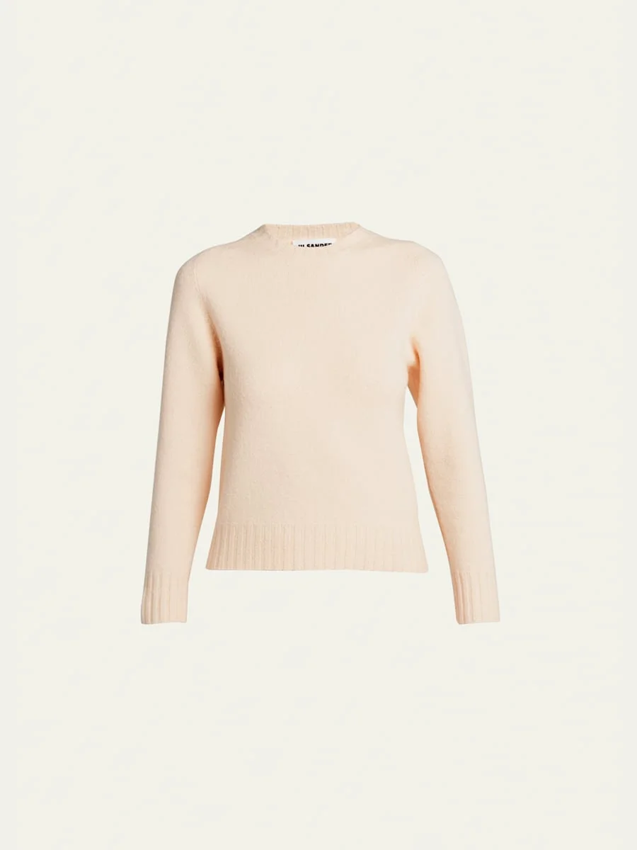 Round-Neck Wool Sweater - 1