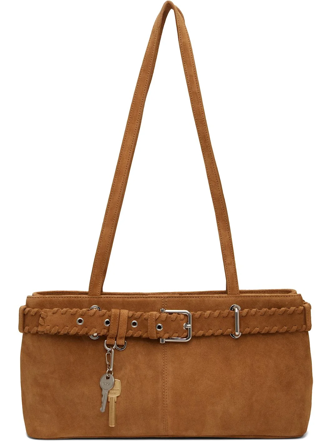 Tan Shoulder Brocle Bag - 1
