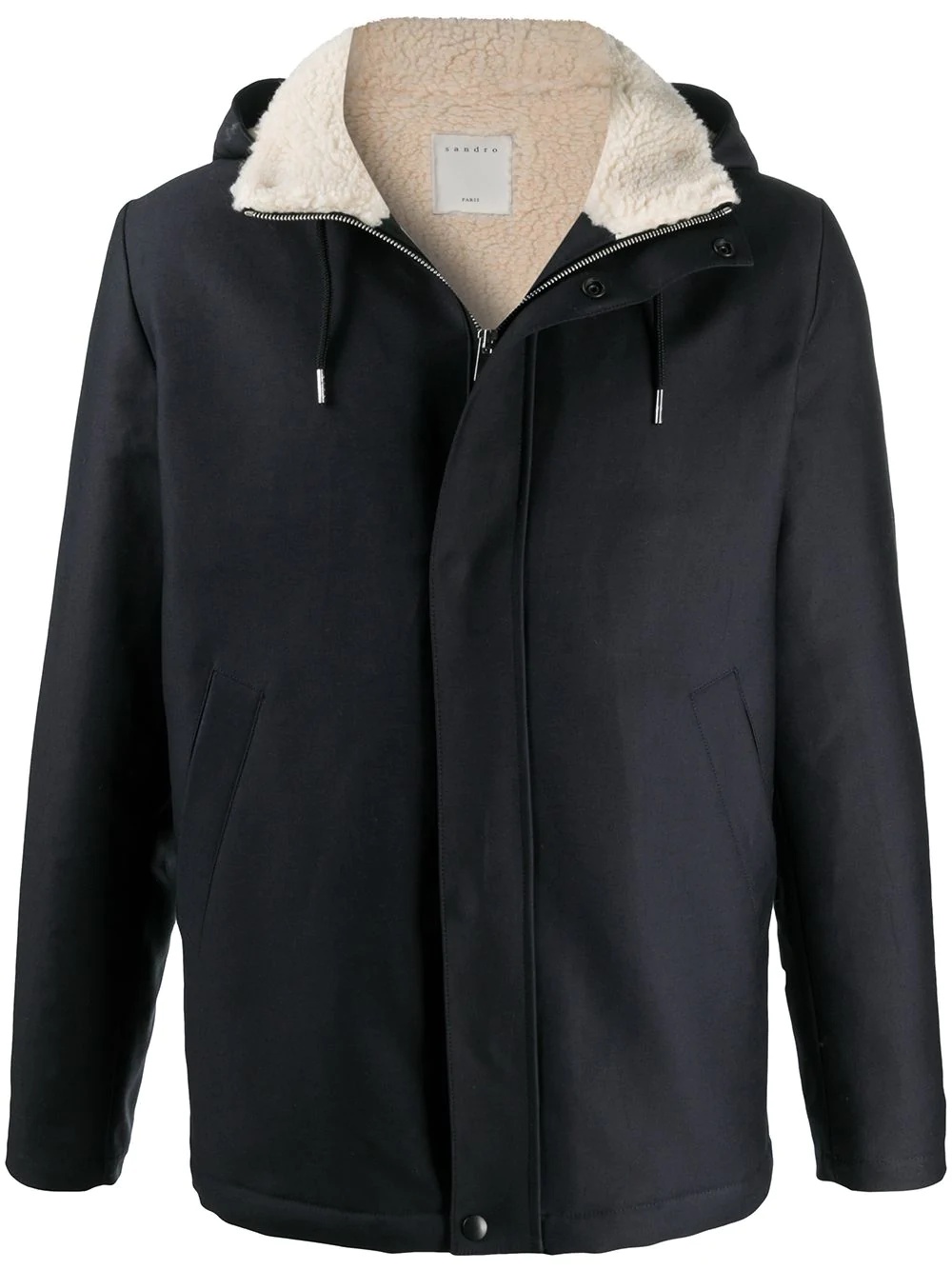 shearling-lined hooded jacket - 1