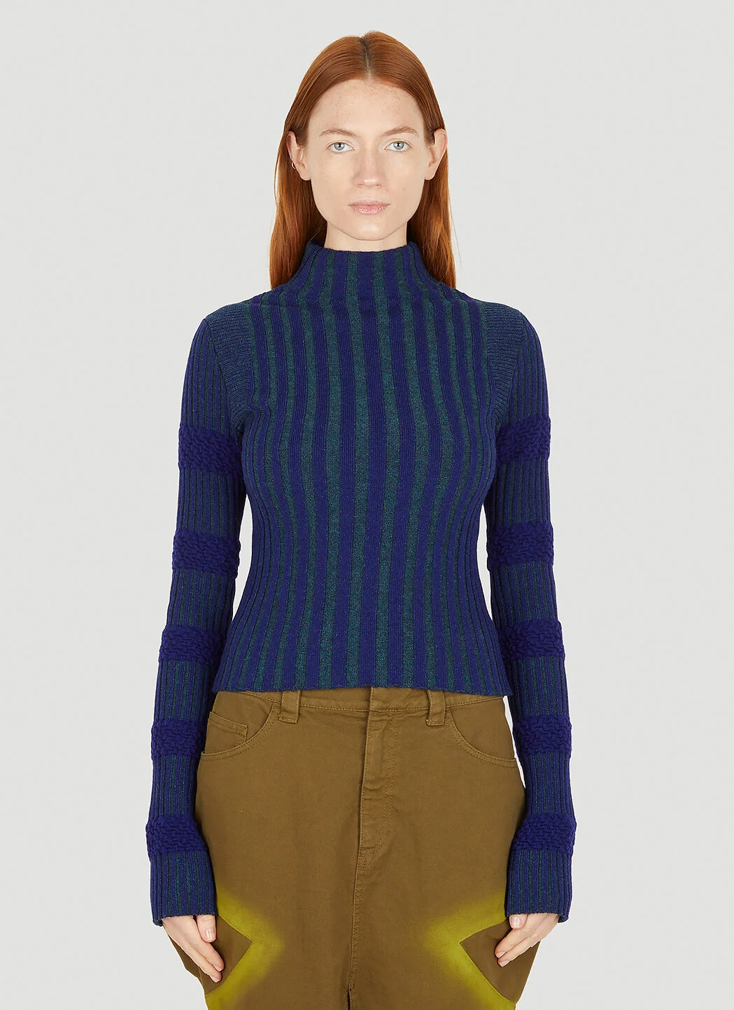 Ribbed Knit Sweater - 1