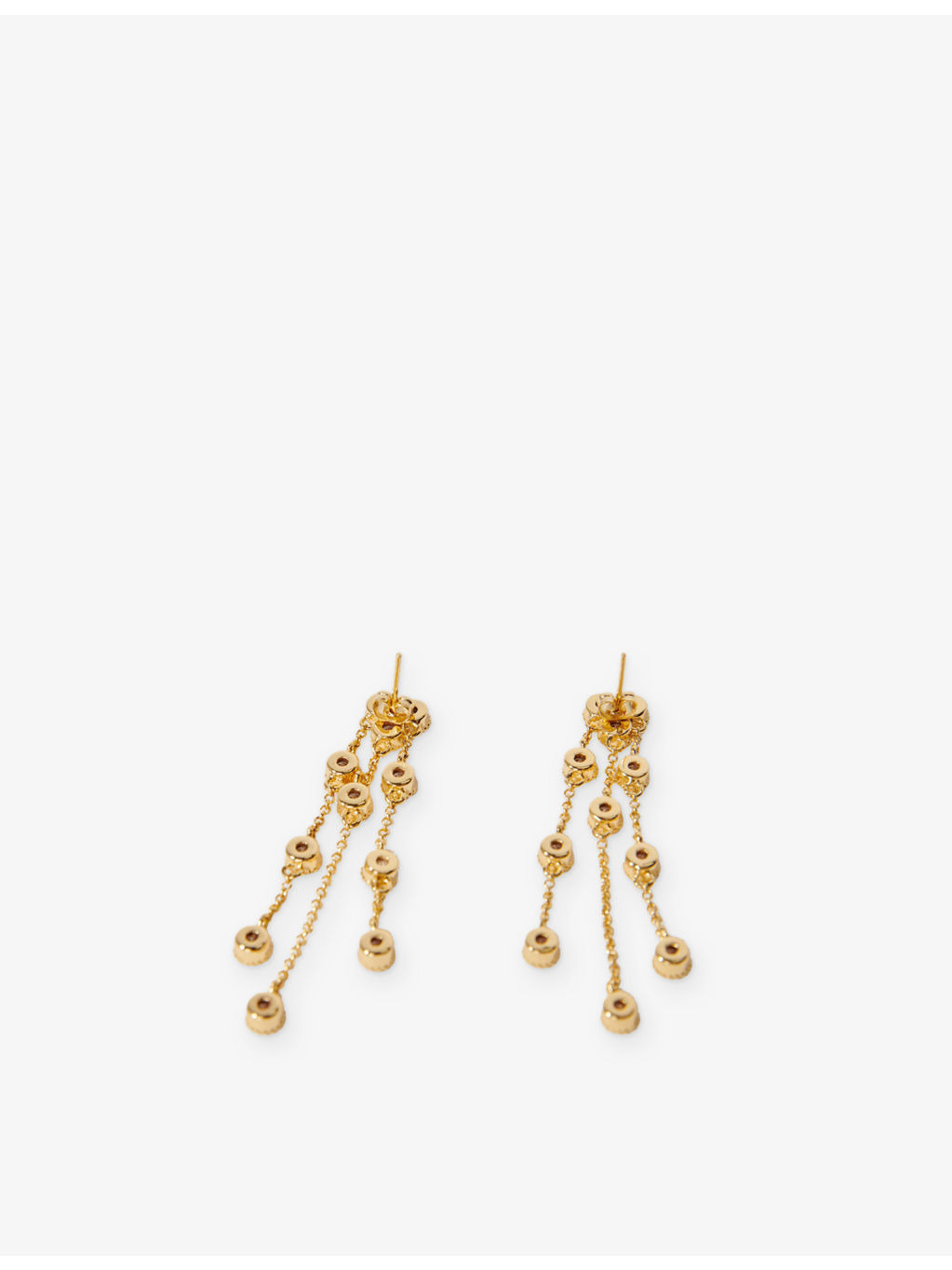 Nelibo crystal-embellished gold-tone brass drop earrings - 3