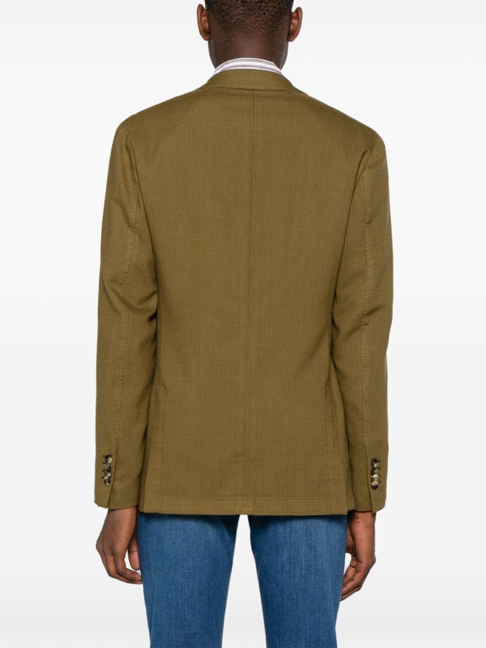 notched-lapels single-breasted blazer - 4