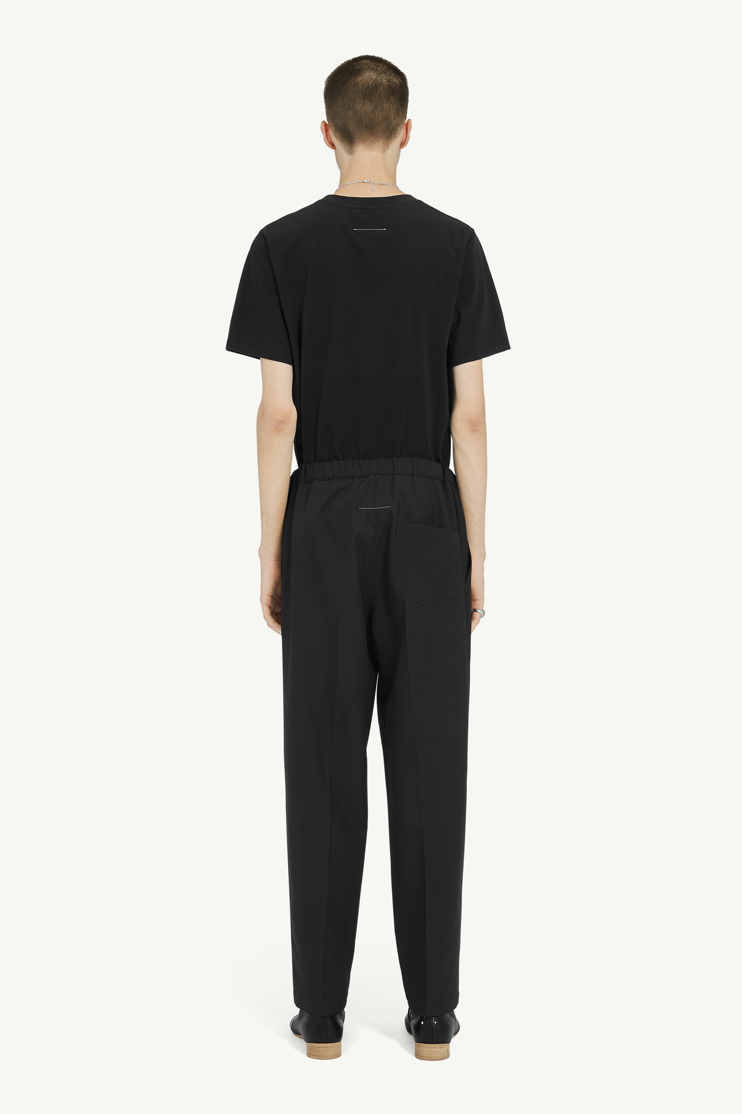 Tapered Leg Tailoring Wool Trousers - 4