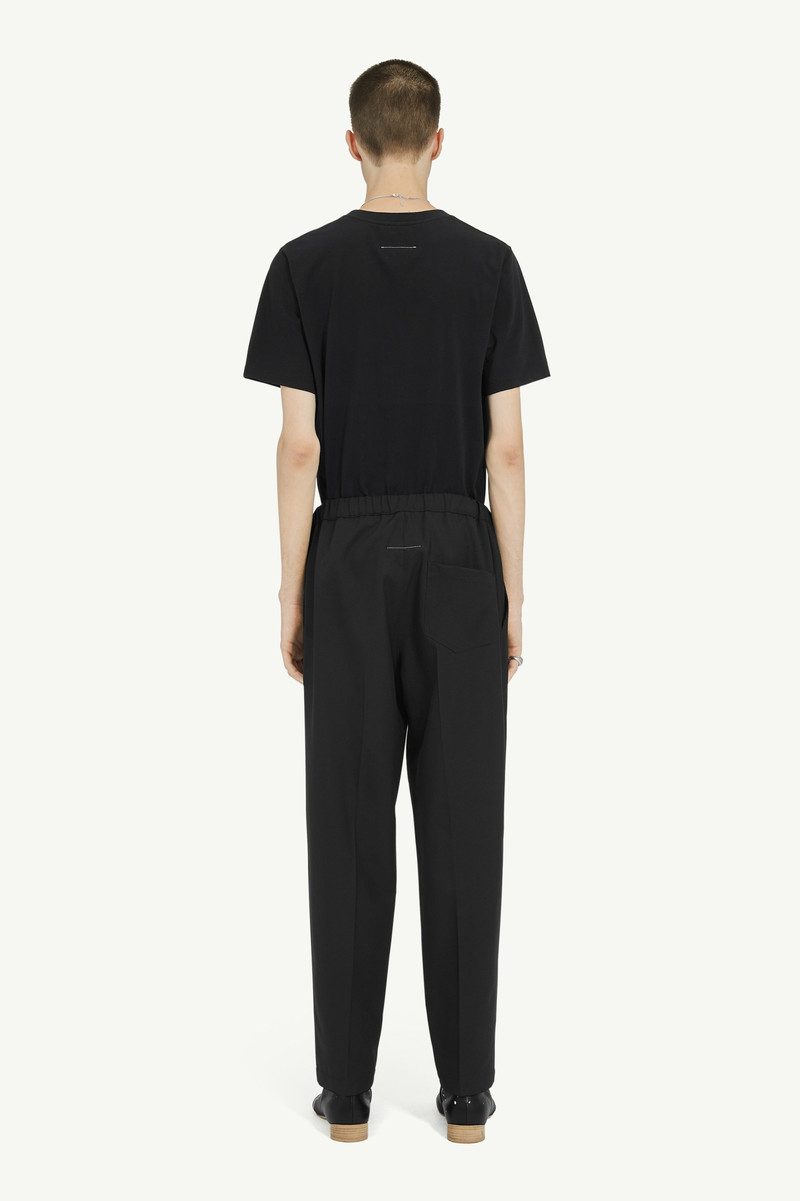 Tapered 다리 테일러 울 바지 3
