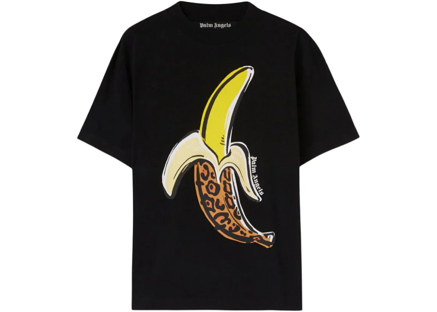 Palm Angels Leopard Banana Classic T-Shirt Black/Yellow - 1