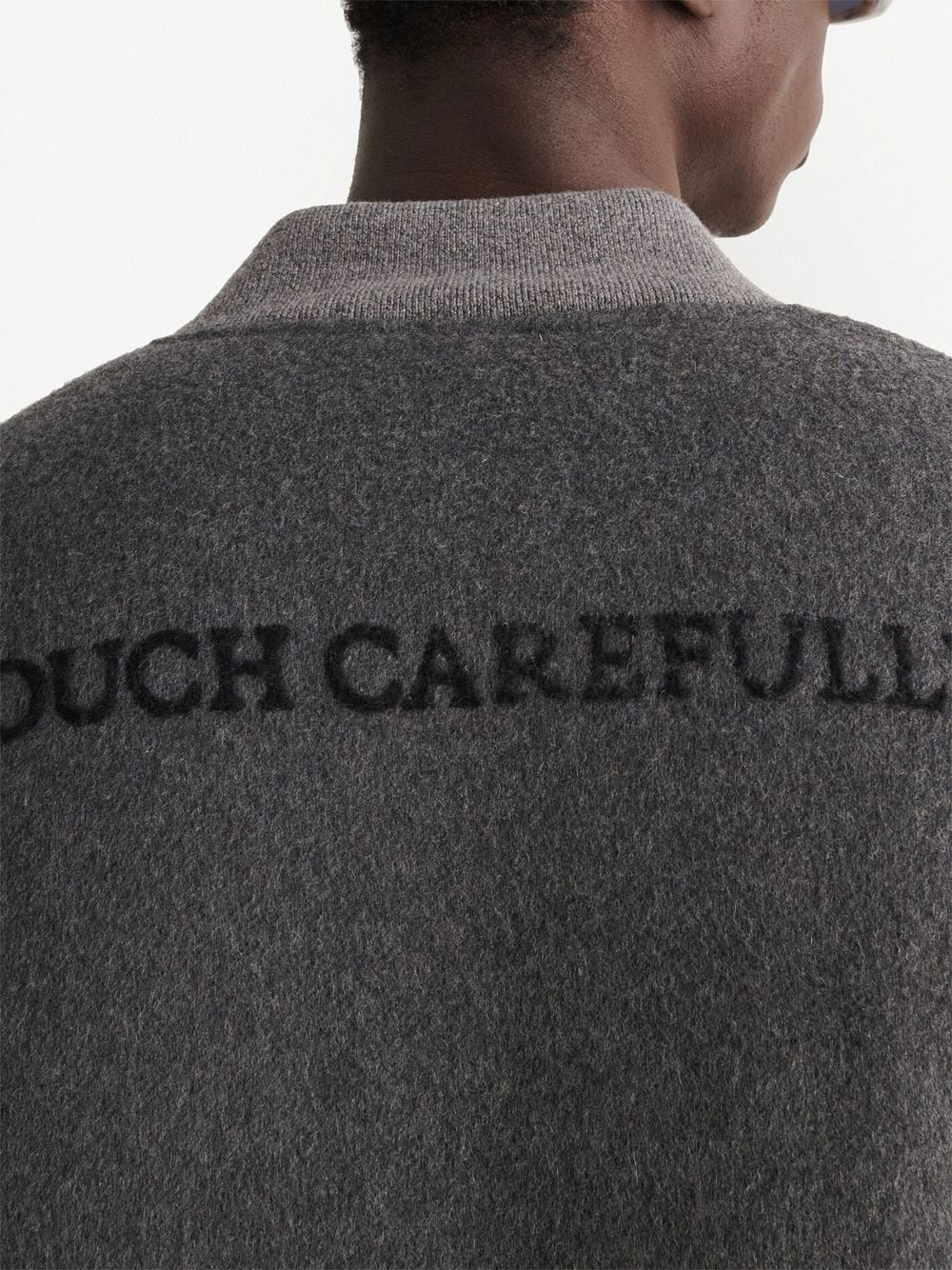 embroidered-slogan bomber jacket - 5