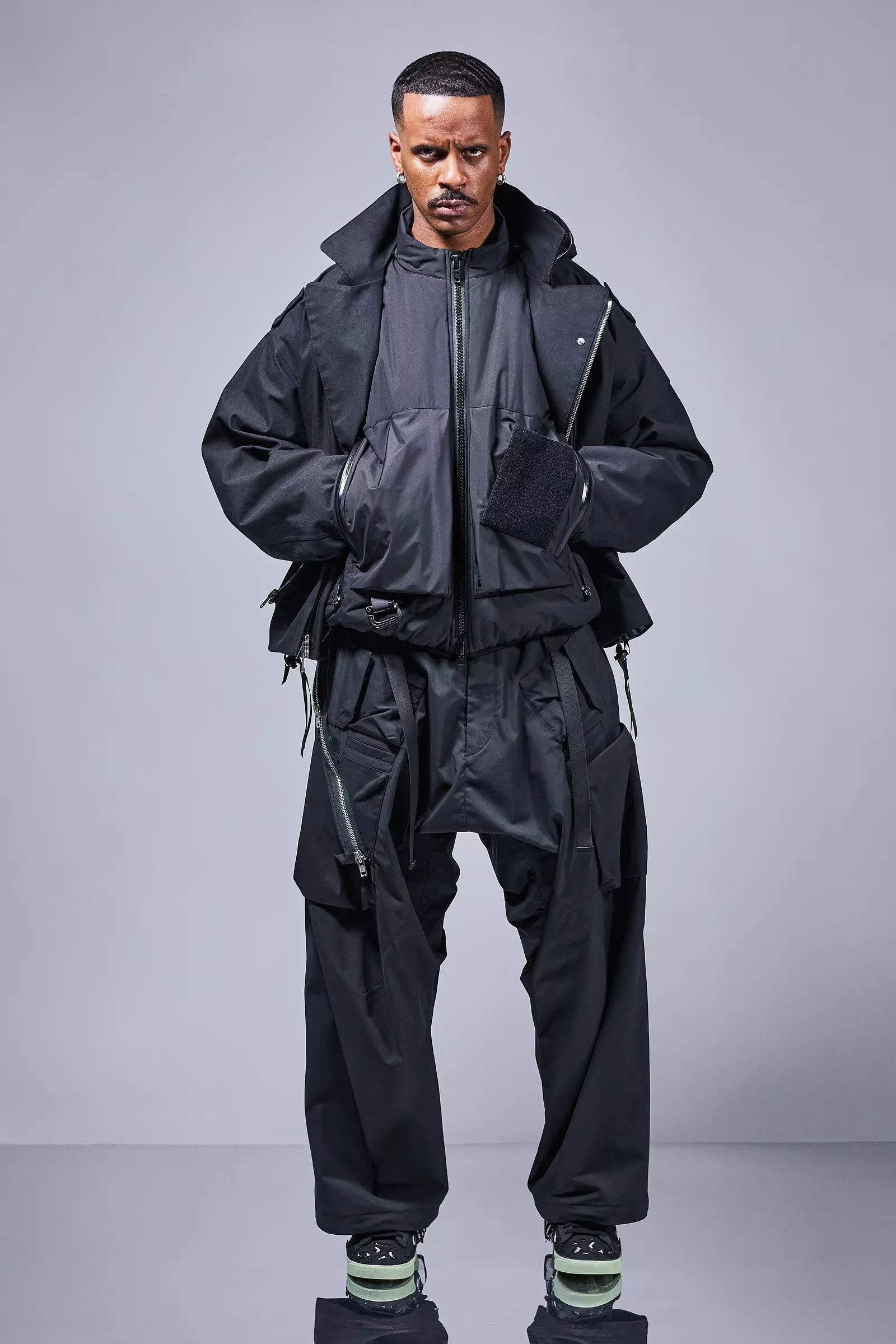 J68W-BQ 3L Rider Jacket Black - 44