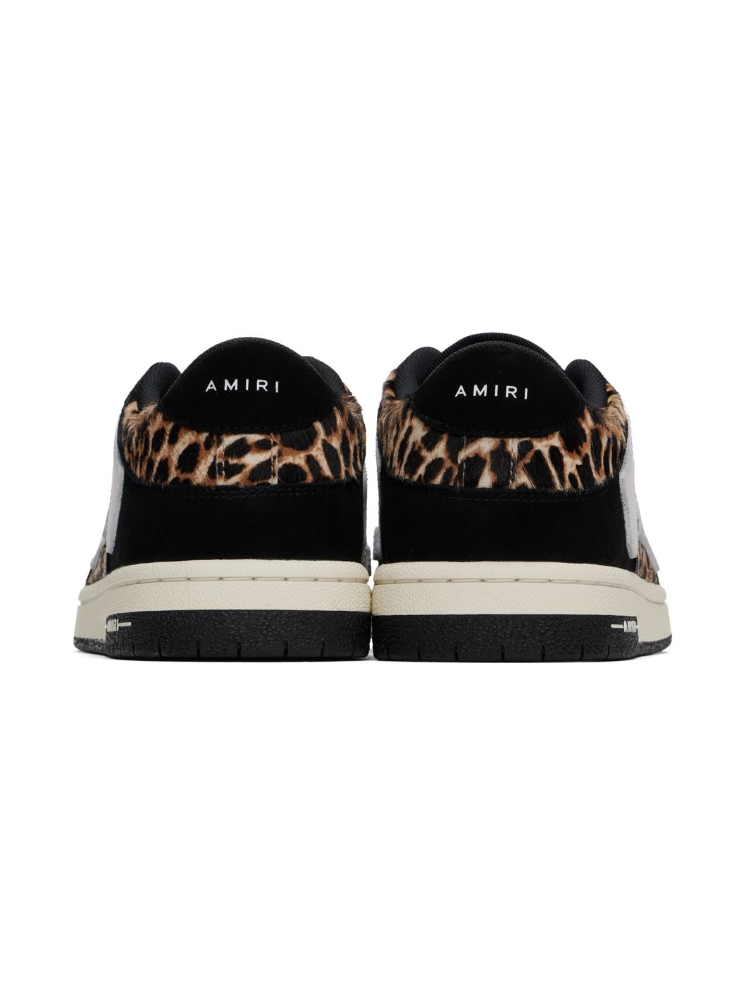 Black & White Leopard Skel-Top Low Sneakers - 2