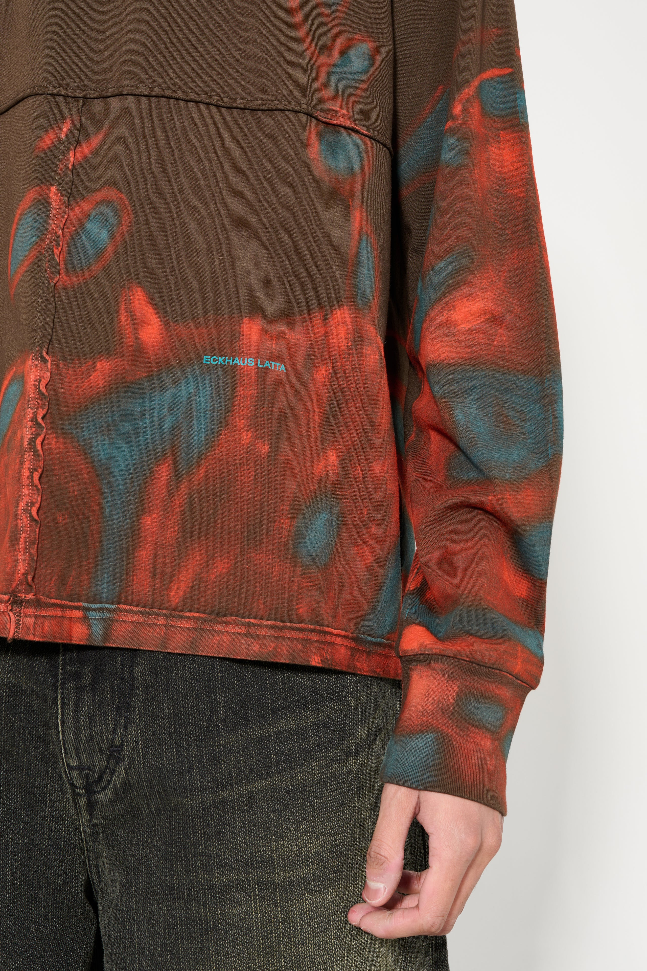 ECKHAUS LATTA LAPPED LONG SLEEVE TEE OIL - 5