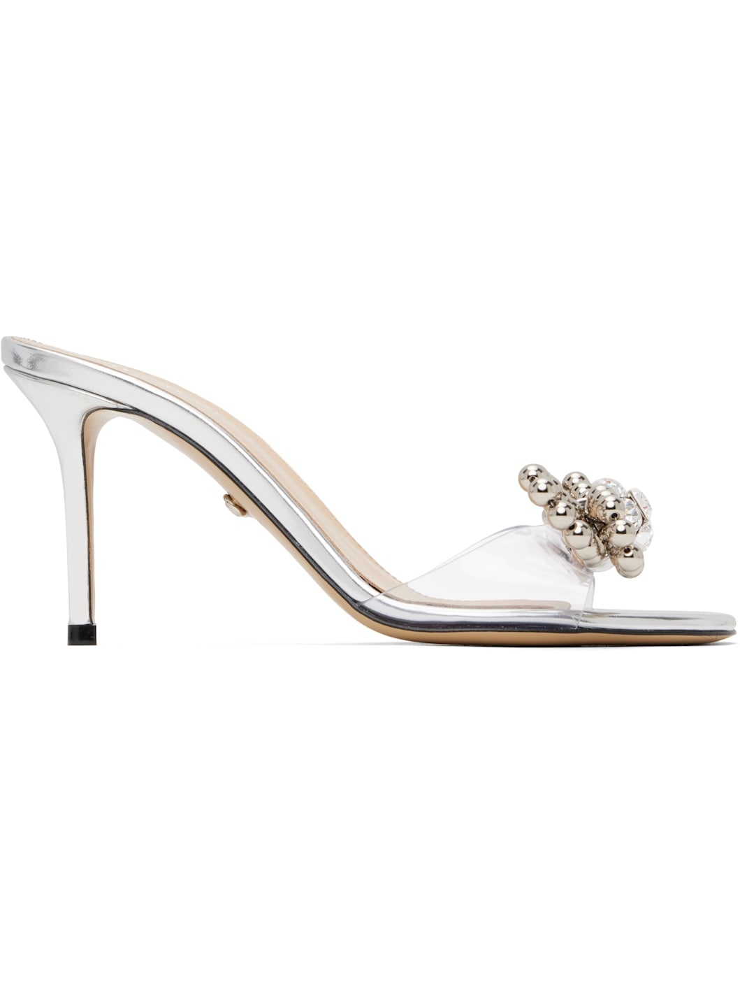 Silver Stud Bow Mules - 1