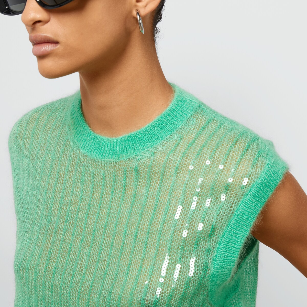 Mohair silk sleeveless top - 3