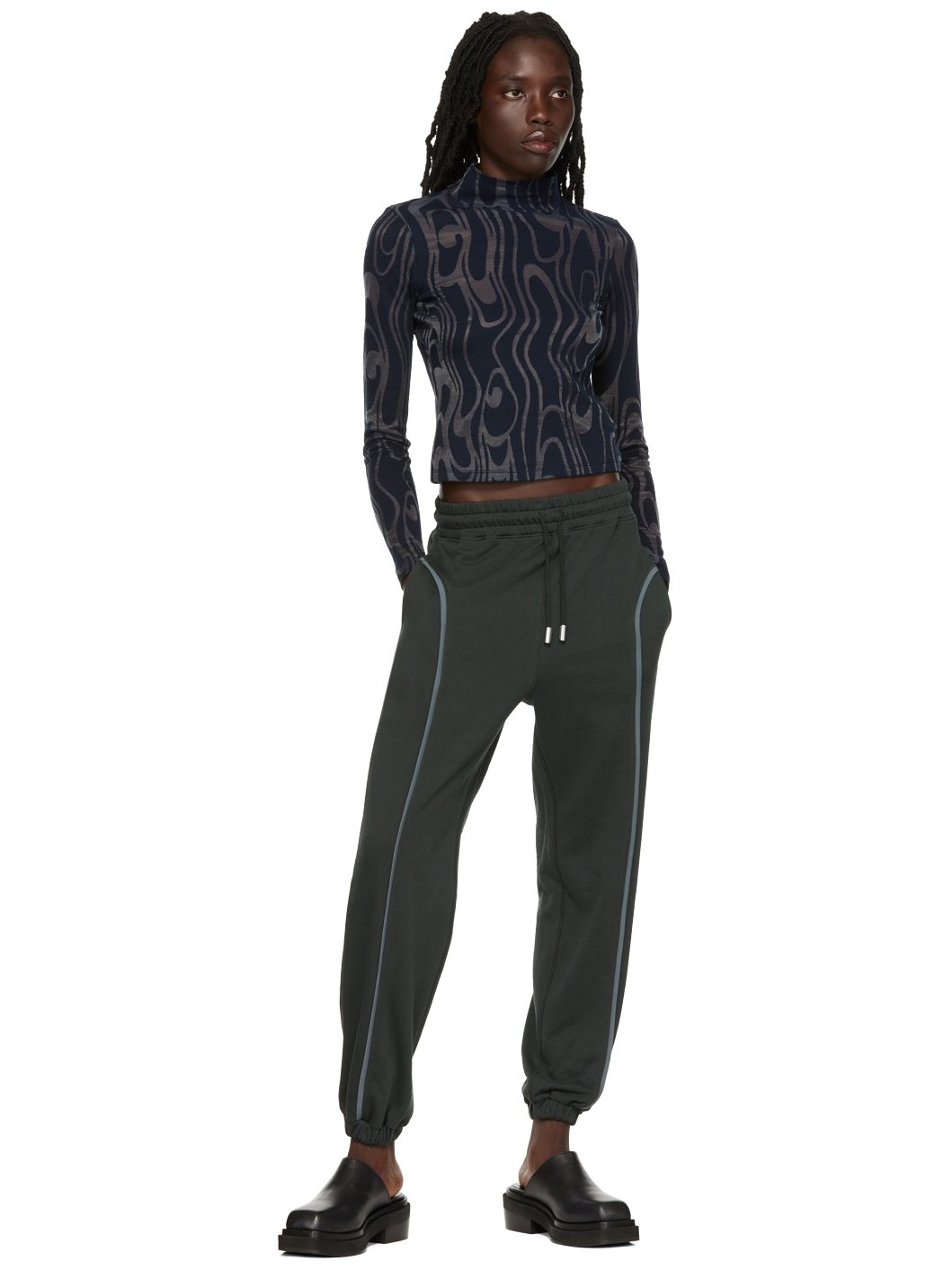 Gray Paneled Lounge Pants - 4