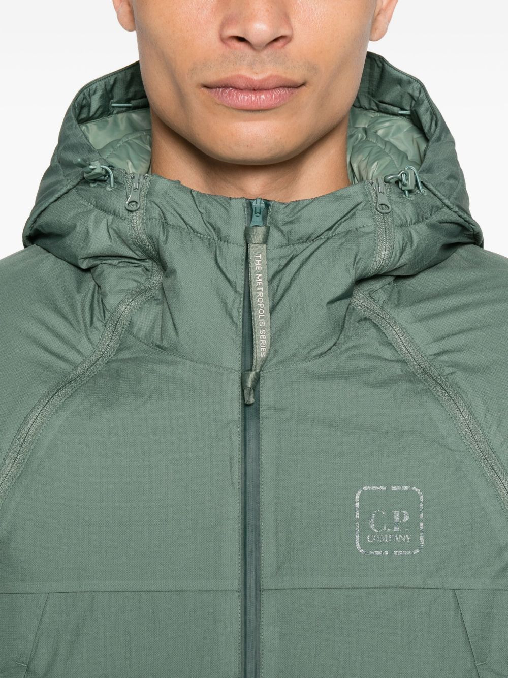 hooded drawstring jacket - 5