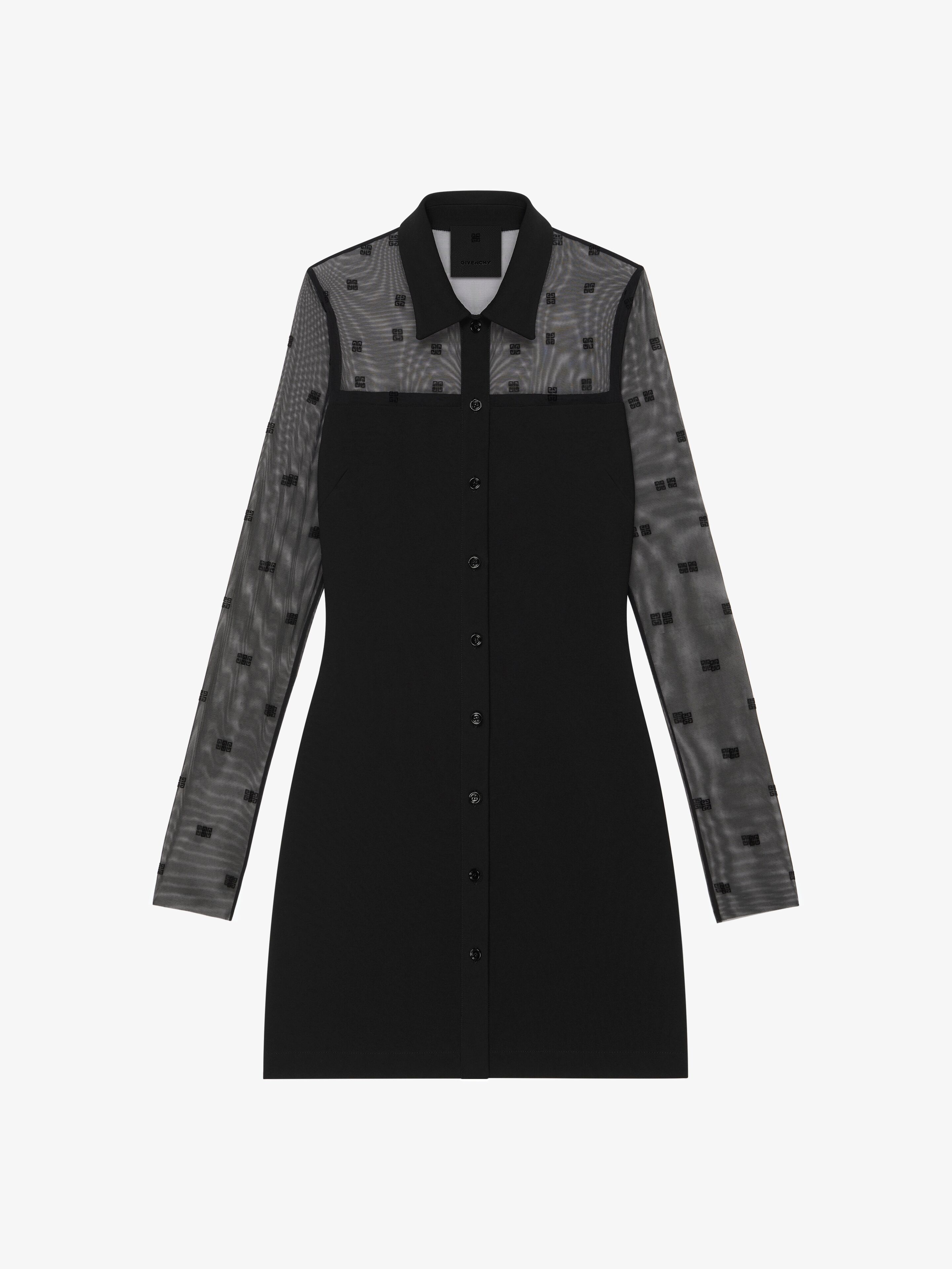 SHIRT DRESS IN BI-MATERIAL 4G PATTERN - 1
