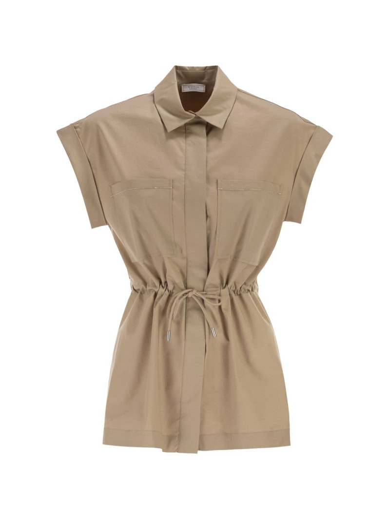 drawstring short-sleeve blouse 1